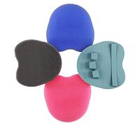 Lot de 4 brosses de douche en silicone souple, exfoliantes pour le corps, massage, gant de brossage pour peau sèche, convient pour les peaux sensibles et tous les types de peau (4 Pack-PP1)