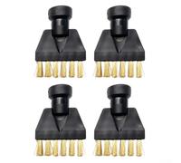 Lot de 4 brosses de nettoyage à vapeur rondes en laiton pour Karcher SC1 SC2 SC3 SC4 SC5 SG4 Accessoires de nettoyage de cuisine et salle de bain Noir