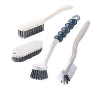 Lot de 4 brosses de nettoyage - Brosse à récurer et brosse à vaisselle pour évier de cuisine, bouteilles, joints de carrelage - Brosse à vaisselle avec poils durables