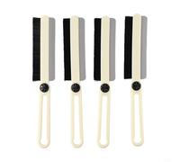 Lot de 4 brosses de nettoyage d'angle rotatives pour une utilisation en intérieur dans la salle de bain et la cuisine avec poils et bord d'essuyage (jaune)