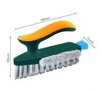 Lot de 4 brosses de nettoyage de joints avec raclette pour coins muraux de cuisine et de salle de bain, conçues avec des poils en forme de V et une poignée ergonomique antidérapante pour un nettoyage