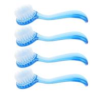 Lot de 4 brosses de nettoyage du visage avec brosse de lavage pour gommage | Construction en plastique et nylon, élimine la graisse du maquillage et les impuretés, exfoliation douce pour homme et femme