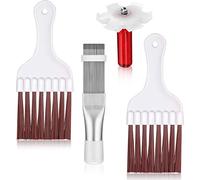 Lot de 4 brosses de Nettoyage en Acier Inoxydable pour climatiseur, condensateur, 3 Styles