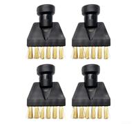 Lot de 4 brosses de nettoyage pour nettoyeur vapeur - Brosse métallique en nylon et laiton pour nettoyeur vapeur Karcher pour nettoyeur vapeur série SC (brosses en laiton)