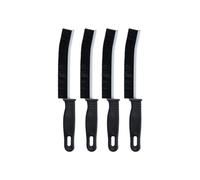 Lot de 4 brosses de nettoyage pour suceurs creux, brosse de nettoyage des espaces de salle de bain, outil de nettoyage en aluminium avec angle de 15 ° magique, brosses fines pour la maison et la