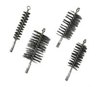 Lot de 4 brosses de nettoyage pour tuyaux de chaudière 30, 50, 65, 80 mm | Construction en fil d'acier dur, élimine la suie tenace, 4 tailles 30-80 mm, s'adapte à la plupart des conduits, réutilisable