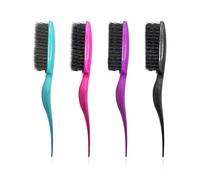 Lot De 4 Brosses En Poils De Sanglier, Brosse Démêlante Dos, Brosse Lissante Cheveux Femme, Brosse Lissante, Adaptée Au Massage Du Cuir Chevelu, Cheveux Raides Ou Bouclés
