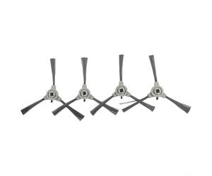 Lot de 4 brosses latérales de rechange compatibles avec les aspirateurs robot Liectroux Lilin X6 et Lenoxx Magivaac RV4500 pour améliorer le nettoyage des bords et l'élimination de la poussière