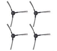 Lot de 4 brosses latérales de rechange, pour Cecotec, Conga 999 et X-Treme, robot aspirateur, nylon ABS durable, noir, 54 mm (4 pièces)