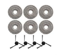 Lot de 4 brosses latérales réutilisables, 6 serpillères pour Dreame X50s Pro Master pour Matrix 10 Ultra Robot Aspirateur Nettoyage efficace des coins