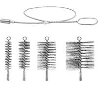 Lot de 4 brosses pour chaudière - Diamètre : 30/50/80/150 mm - Avec rallonge de 1 m - Brosse de cheminée en acier inoxydable pour le nettoyage de cheminée, tuyau de poêle, tuyau de cheminée, poêle