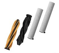 Lot de 4 brosses principales pour aspirateur Dreame pour robot MOVA Z60 Pro et Z60 Ultra, accessoire de nettoyage haute efficacité avec design anti-nœuds, installation sans outils, plastique robuste
