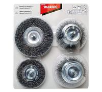 Lot de 4 brosses boisseau en acier pour perceuse - MAKITA D-65729