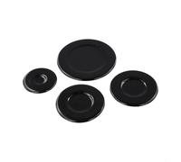 Lot de 4 brûleurs à gaz pour cuisinière SABAF avec couvercles de 55 mm, 75 mm, 100 mm de diamètre, fabriqués en aluminium épais pour une meilleure performance de cuisson (concave)