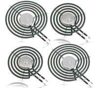 Lot de 4 brûleurs de rechange pour cuisinière GE WB30X31057 WB30X31058 | Élément de rechange pour brûleur de cuisinière électrique Hotpoint WB31X46066 15,2 cm WB31X46067 20,3 cm