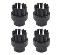 Lot de 4 buses de brosse compatibles avec le nettoyeur vapeur Dupray pour un nettoyage efficace de la saleté tenace dans la cuisine, les joints de salle de bain et les zones étroites (brosse noire)