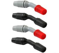 Lot de 4 buses de pulvérisation réglables pour arrosoir et extrémités de tuyau - Contrôle multifonction en plastique et buses de nettoyage d'extérieur, compatibles avec les raccords filetés standard
