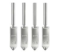 Lot de 4 buses en acier trempé intégrées - 0,4/0,6/0,8 mm - Pour Anycubic Kobra S1 Max Combo, tête d'impression haute vitesse - Accessoire pour imprimante 3D Anycubic