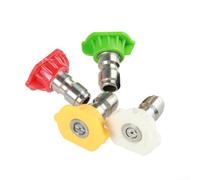 Lot de 4 Buses Lavage Haute Pression 0°-40° Quick Connect | 4 angles de jet, connexion rapide, pour idéal décapage fort lavage doux, compatible 4500 PSI