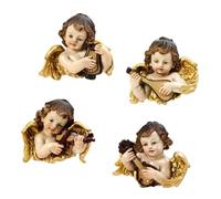 Lot de 4 bustes d'anges 8 cm de Haut