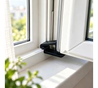Lot de 4 butées de porte de balcon en plastique noir | Butée de porte de fenêtre de balcon, cale en plastique noir pour usage domestique, durable et pratique, facile à installer