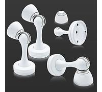 Lot de 4 butées de porte magnétiques en acier inoxydable blanc