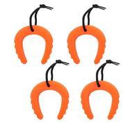 Lot de 4 butées de porte phosphorescentes avec cordes pour les forces de l'ordre, protection contre les pincements de porte pour police, services médicaux d'urgence (orange)