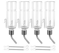 Lot de 4 buvettes lapin, abreuvoir, lapin, 350 ml, bouteille automatique pour lapins, hamster à suspendre sans goutte pour rongeurs, caisses, hamsters, chinchillas