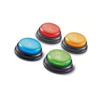 Lot de 4 buzzers de réponse avec effet sonore léger pour les quiz en classe, les défis d ' équipe et les études interactives