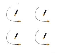 Lot de 4 câbles adaptateur pour antenne Lora 915 MHz avec U.fl pour IPX vers Sma pour module Esp32 Réseau Meshtastic Iot Communication longue portée 2dbi Gain Noir