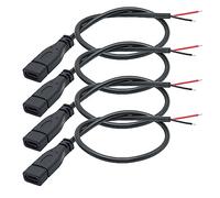 Lot de 4 câbles d'alimentation courts USB C 2.0 mâle à 2 broches, type C 12 V/3 A à extrémité ouverte (USB C femelle vers 2 broches à fil nu (4 pièces)