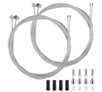 Lot de 4 câbles de frein universels pour vélo de montagne - Câble de frein BMX interchangeable avec embouts de câble et joints toriques - Câble de frein professionnel pour vélo