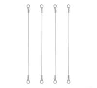 Lot de 4 câbles de retenue de porte d'armoire en acier inoxydable - Limiteur de charnière flexible pour porte d'armoire - Protection d'angle de porte d'armoire