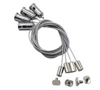 Lot de 4 câbles de suspension pratiques à longueur réglable pour panneau LED et plafonnier, décoration multi-usages