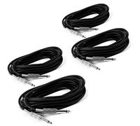 lot de 4 câbles jack / jack 6,35 mâle / mâle mono 10m cs10jj pour enceintes
