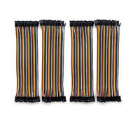 Lot de 4 câbles Jumper 40 broches 2,54 mm - 20 cm - Connexion flexible pour projets électroniques (femelle)