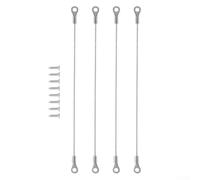 Lot de 4 câbles limiteurs de porte de placard en acier inoxydable de 30 cm pour sécuriser le mouvement de charnière sur les portes d'armoire en bois et en métal