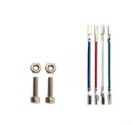 Lot de 4 câbles pivotants 5N avec vis pour aiguille de tourne-disque, construit en cuivre oxygène pour un chemin de signal clair