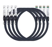 Lot de 4 câbles SFP, 10G SFP+ DAC, 3 m, 10GBASE-CU passif à fixation directe directe en cuivre Twinax pour Cisco SFP-H10GB-CU3M, Ubiquiti UniFi UC-DAC-SFP+, Meraki, Mikrotik, Intel, Fortinet, Netgear