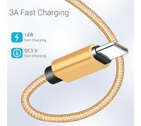 Lot De 4 Câbles Usb C De 0,3 M, Charge Rapide Usb A Vers Usb C, Cordon En Nylon Tressé, Compatible Avec Samsung Galaxy A10e A20 A20s A51, S20 S10 S9 S8, Note 10 9 8, Moto G7 G8, Pixel 3, Lg V30