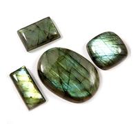Lot de 4 cabochons naturels en labradorite 170,2 carats Lav09-B07P72N5MRNAMZ