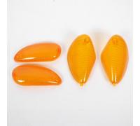 Lot De 4 Cabochons Orange De Clignotant Replay Scooter Piaggio 50 Nrg Mc3 Neuf