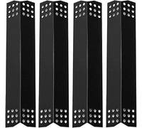 Lot de 4 cache-brûleurs de 37 cm en acier porcelaine pour barbecue à gaz,plaque chauffante pour Burnhard Fred