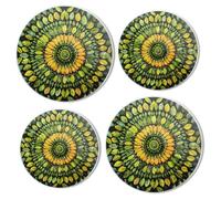 Lot de 4 cache-brûleurs pour cuisinière électrique, accessoires de cuisinière, mandala, fabriqués avec de nombreuses feuilles, couvercle en métal à gaz pour élargir l'espace de comptoir