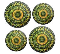 Lot de 4 cache-brûleurs pour cuisinière électrique, accessoires de cuisinière, mandala, fabriqués avec de nombreuses feuilles, couvercle en métal à gaz pour élargir l'espace de comptoir