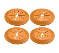 Lot de 4 cache-câbles pour bureau - Décoration de trou de fil pour gérer efficacement les câbles (marron)