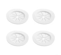 Lot de 4 cache-câbles pour la gestion des fils de bureau - Cache-trous ronds en PVC adaptés aux ouvertures de bureau standard pour garder l'espace de travail bien rangé (blanc, 80 mm)