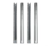 Lot de 4 cache-cernes modernes pour radiateur avec panneau avant plat et design pratique pour installations murales adjacentes (chromé, 200 mm)