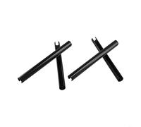 Lot de 4 cache-cernes modernes pour radiateur avec panneau avant plat et design pratique pour les installations murales adjacentes (noir-200 mm)