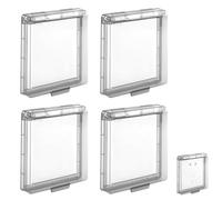 Lot de 4 Cache Interrupteur Mural Étanche IP14 pour Prise Murale Type 86, Ultra-Mince, Facile à Installer, Protection de Sécurité pour Salle de Bain, Chambres, Cuisine, Extérieur